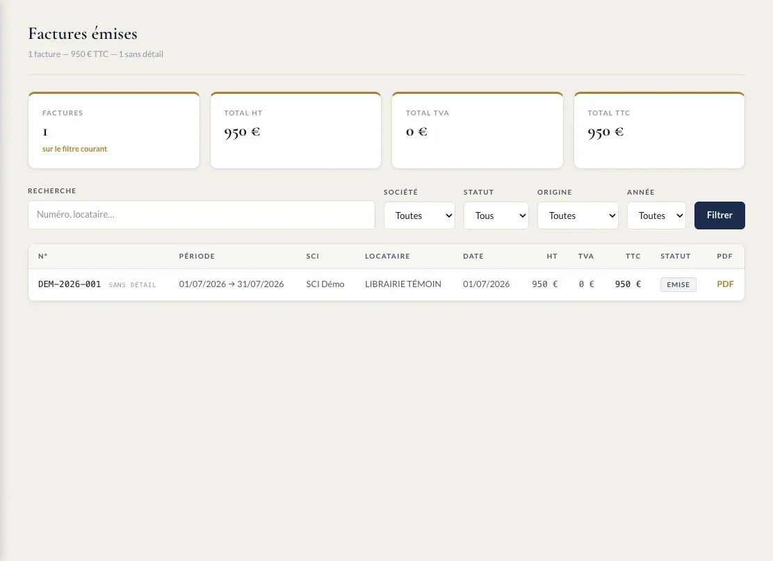 Invoice register